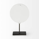 Mercana Harriet White/Bronze Metal Table Clock