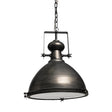 Mercana Bashaw I 17x20 Gray Toned Metal Dome Pendant Light