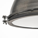 Mercana Bashaw I 17x20 Gray Toned Metal Dome Pendant Light