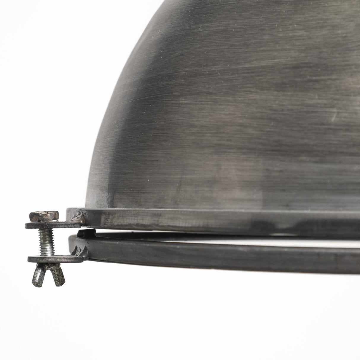 Mercana Bashaw I 17x20 Gray Toned Metal Dome Pendant Light