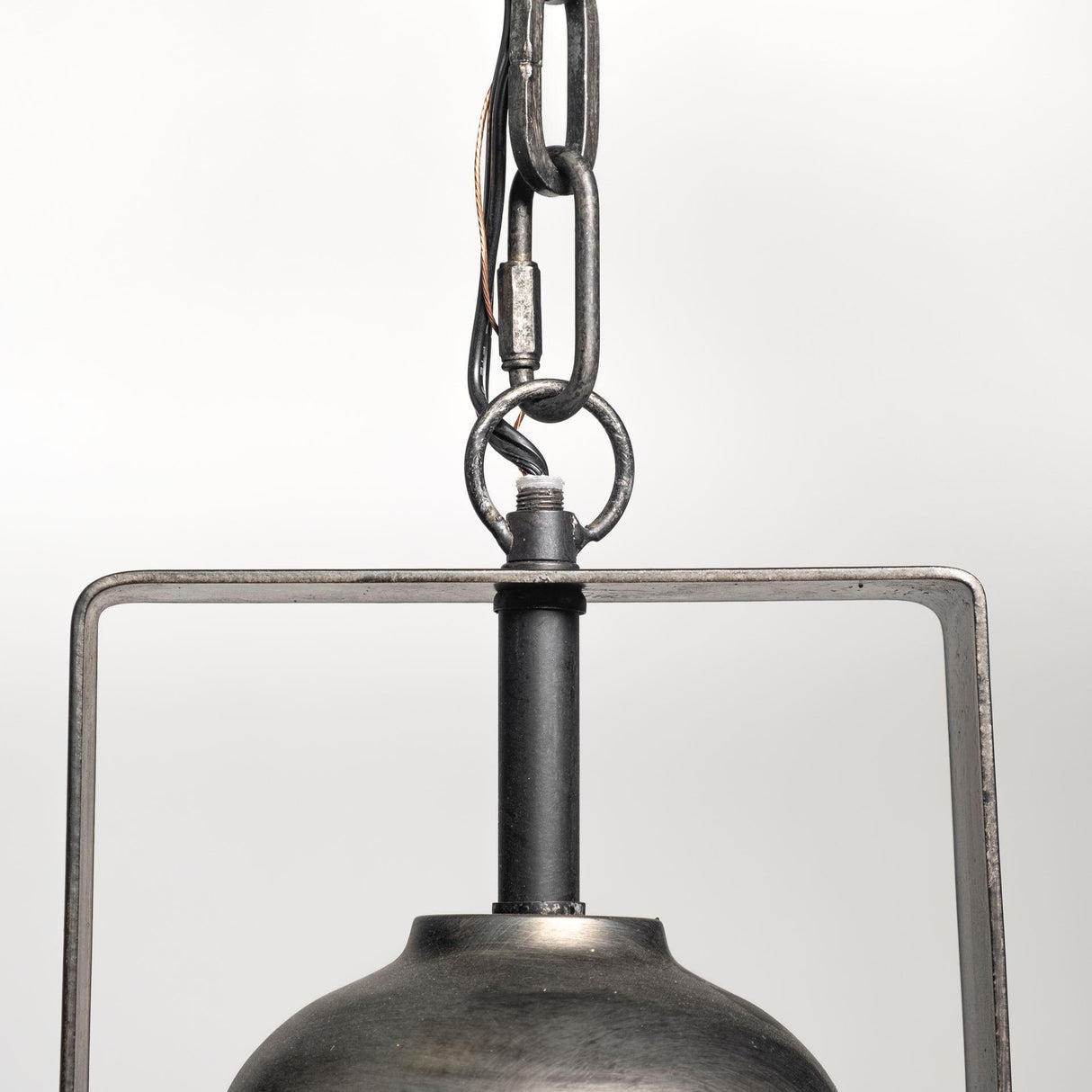 Mercana Bashaw I 17x20 Gray Toned Metal Dome Pendant Light