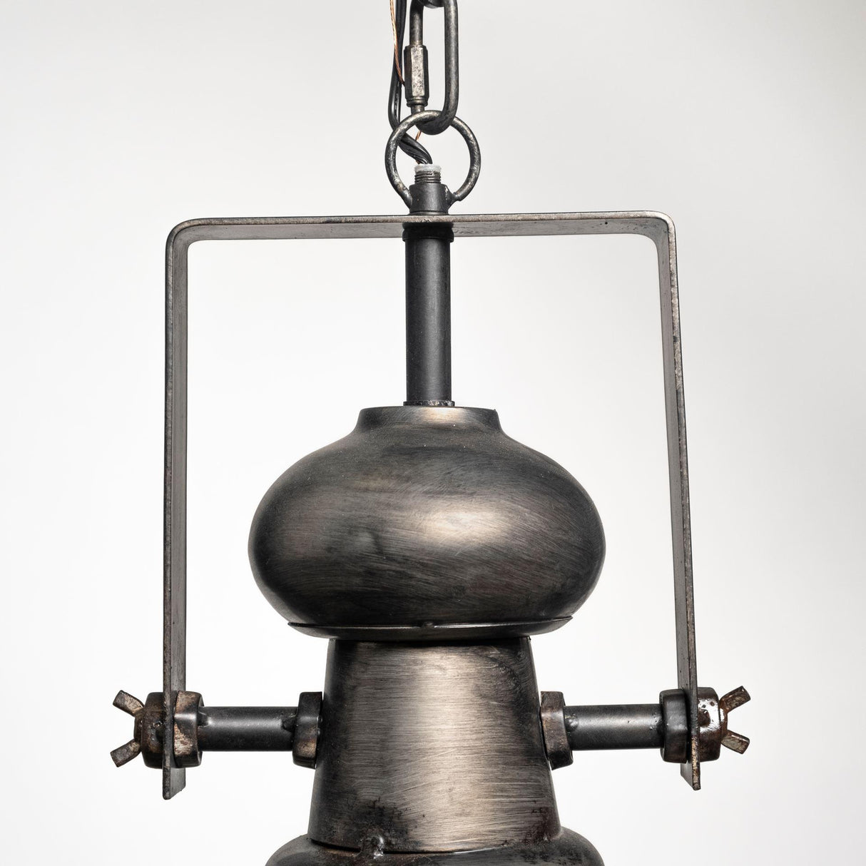 Mercana Bashaw I 17x20 Gray Toned Metal Dome Pendant Light