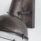 Mercana Taza 10.3x12 Gray Metal Dome Shade Wall Sconce