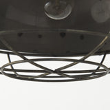 Mercana Zaio 12.5Lx 12.5W x 18.5H Weathered Antique Gold Metal Caged Bulb Pendant Light