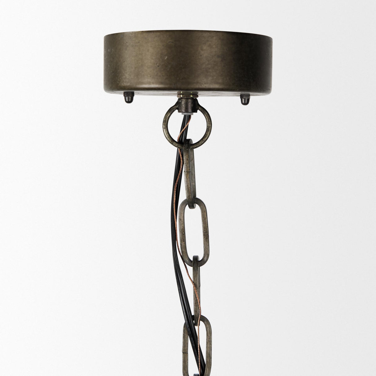Mercana Zaio 12.5Lx 12.5W x 18.5H Weathered Antique Gold Metal Caged Bulb Pendant Light