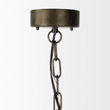 Mercana Zaio 12.5Lx 12.5W x 18.5H Weathered Antique Gold Metal Caged Bulb Pendant Light