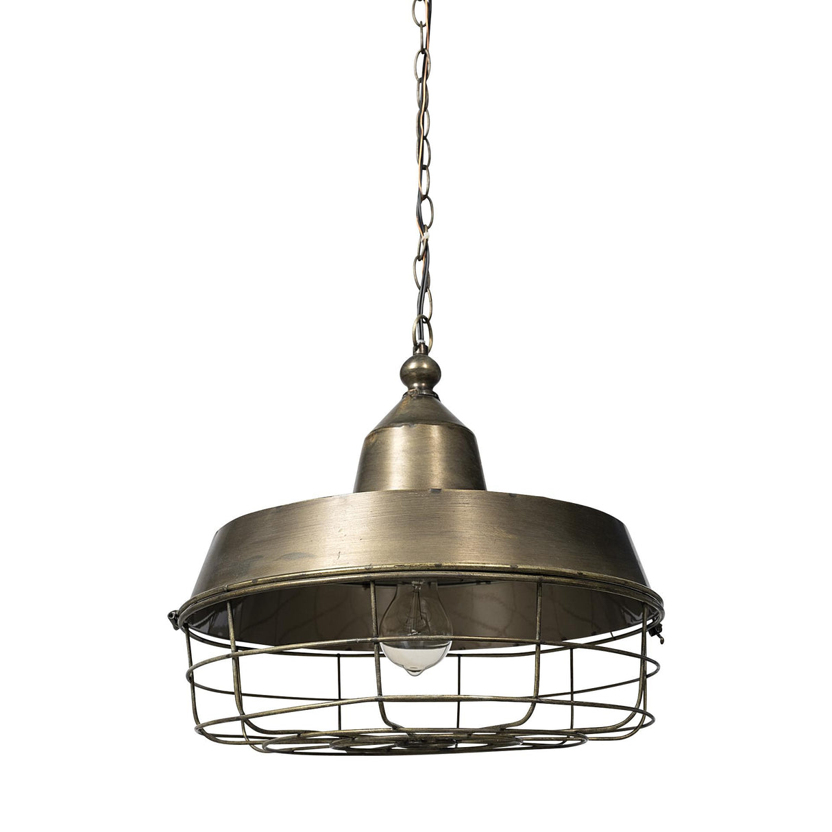 Mercana Tahla 14x 14.5 Gold Toned Metal Cage Pendant Light