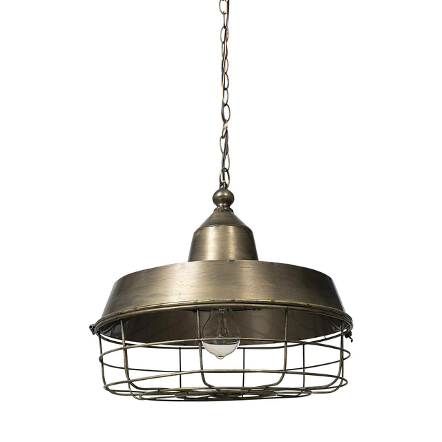 Mercana Tahla 14x 14.5 Gold Toned Metal Cage Pendant Light