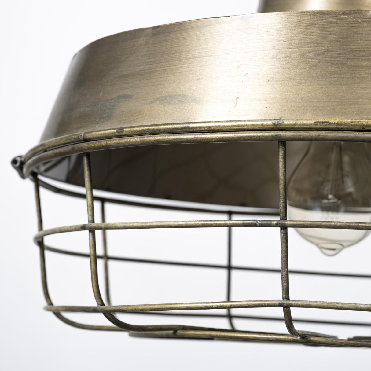 Mercana Tahla 14x 14.5 Gold Toned Metal Cage Pendant Light
