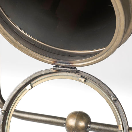 Mercana Debdou (61"H) Gold Metal Adjustable Cinema-Style Floor Lamp