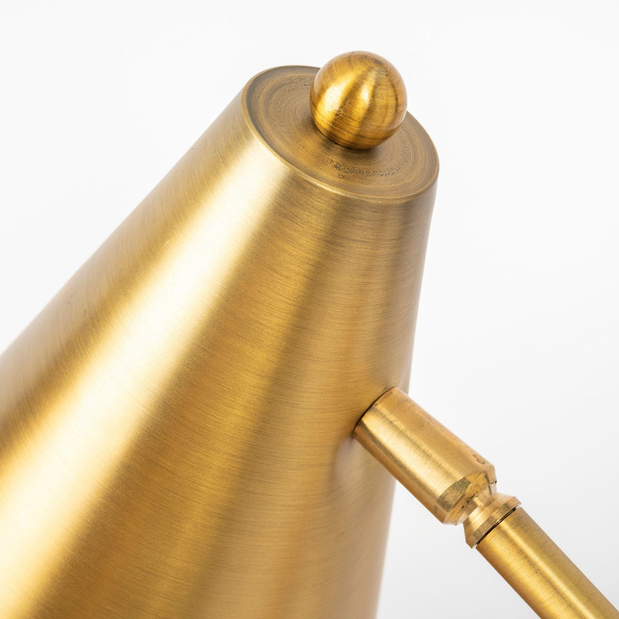 Mercana Fragon I (26"H) Gold-Tone Metal Adjustable Cone Shade Table Lamp