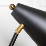 Mercana Fragon II(26"H) Black/Gold Metal Adjustable Cone Shade Table Lamp