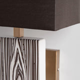 Mercana Maravilla III 11x17 Black/White Pattered Base Black Fabric Shade Wall Sconce
