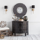 Mercana Sabinal II 7x18 Gold Resin Tree Branch Black Fabric Shade Wall Sconce