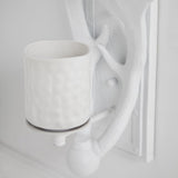 Mercana Rockland 8x19.5 White Resin Antlers Wall Sconce