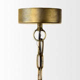 Mercana Capsa 17x29 Antique Gold and Silver Toned Metal Dome Pendant Light