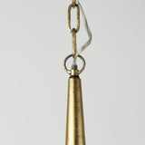 Mercana Capsa 17x29 Antique Gold and Silver Toned Metal Dome Pendant Light