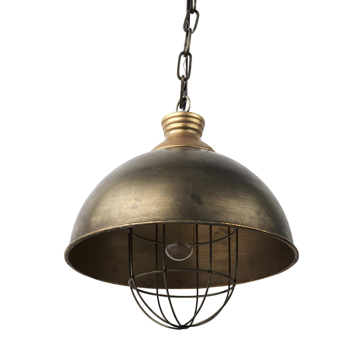 Mercana Dawson I 13x13.5 Silver Toned Metal Dome Pendant Light