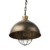 Mercana Dawson I 13x13.5 Silver Toned Metal Dome Pendant Light