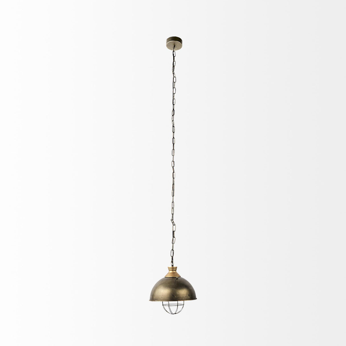 Mercana Dawson I 13x13.5 Silver Toned Metal Dome Pendant Light