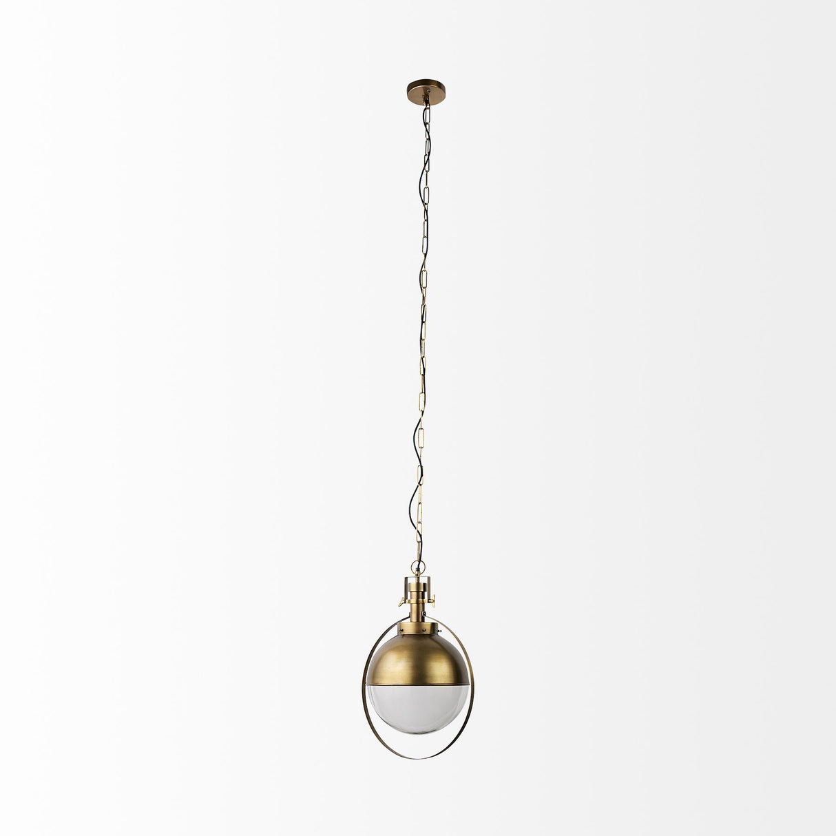 Mercana Leighton I 15x20 Gold Toned Metal Spherical Pendant Light
