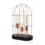 Mercana Sutton (19.3"H) Rose-Gold Metal Cylindrical Cage Three Bulb Table Lamp