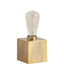 Mercana Visio III (4.5"H) Gold Tone Square Base Exposed-Bulb Table Lamp