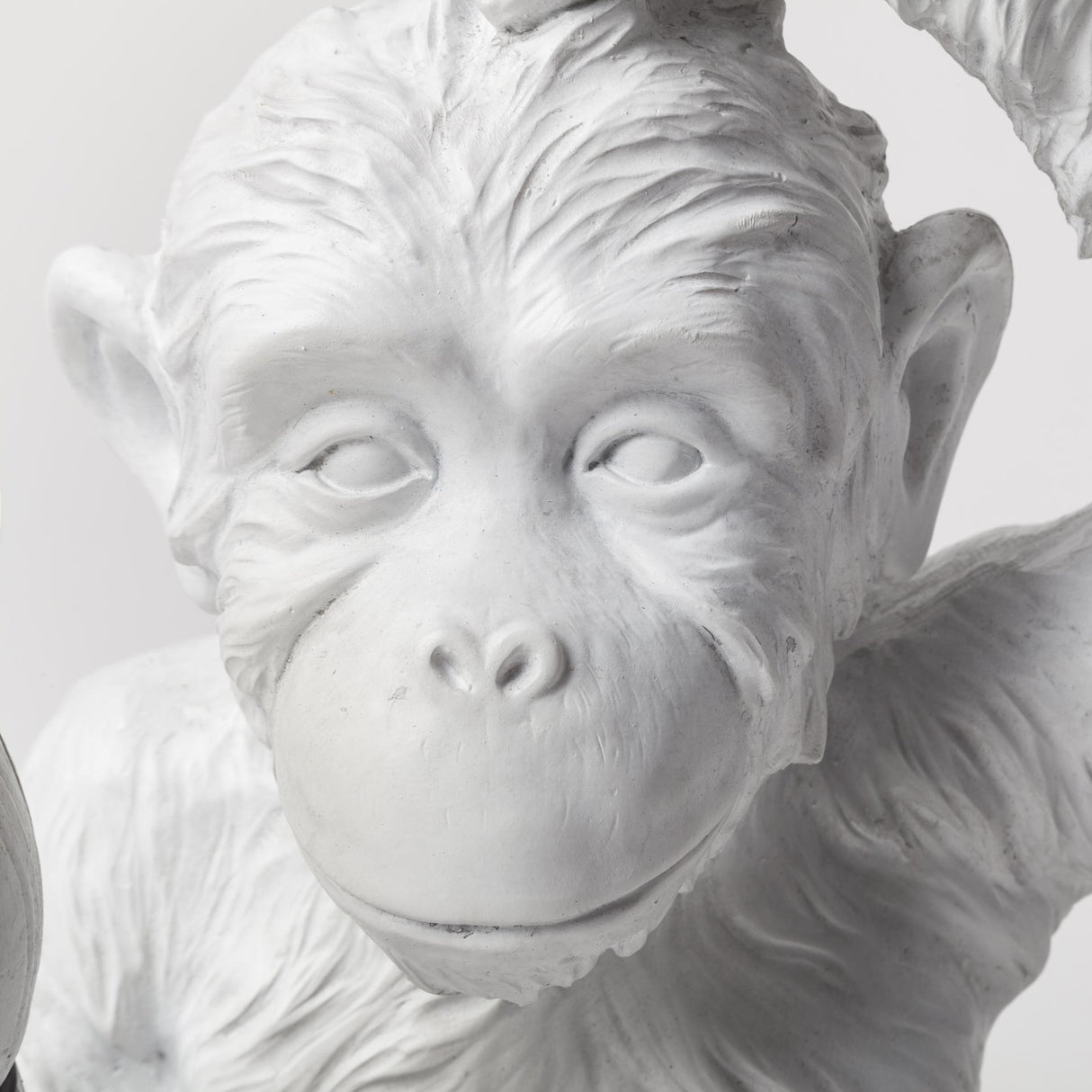 Mercana Simia (12"H) White Resin Playful Monkey Table Lamp