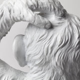 Mercana Simia (12"H) White Resin Playful Monkey Table Lamp