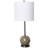 Mercana Brant I 25" Brown Resin Base White Shade Table Lamp