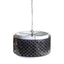 Mercana Brasseur I (26"x15") Charcoal Black Metal Fish Scale Three Bulb Chandelier