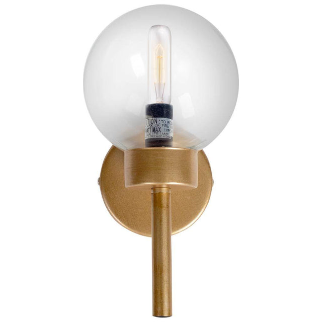 Mercana Boltern I 6x12 Gold Toned Glass Globe Wall Sconce