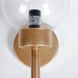 Mercana Boltern I 6x12 Gold Toned Glass Globe Wall Sconce