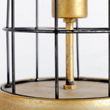 Mercana Carkner I (38"H) Gun-Metal Grey Cylindrical Metal Cage Table Lamp