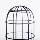 Mercana Carkner I (38"H) Gun-Metal Grey Cylindrical Metal Cage Table Lamp