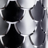Mercana Brasseur III 10.5x22 Black Toned Metal Fish Scale Wall Sconce