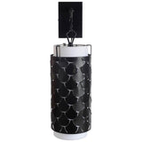Mercana Brasseur III 10.5x22 Black Toned Metal Fish Scale Wall Sconce