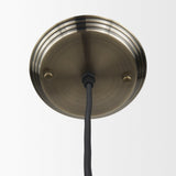 Mercana Hines I 4x8 Antiqued-Brass Metal Cage Pendant Light