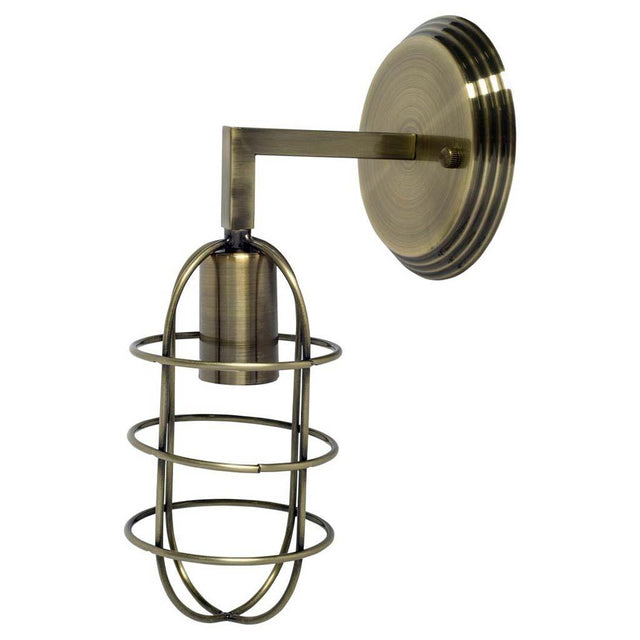 Mercana Hines II 6x14 Bronze Toned Metal Bulb Cage Wall Sconce