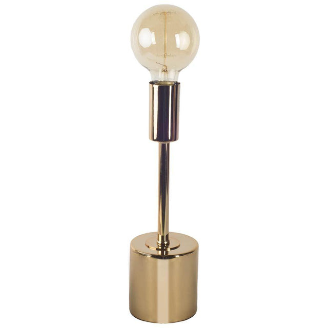 Mercana Mooney I (17.5"H) Metallic-Gold Metal Shade-less Table Lamp