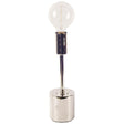 Mercana Mooney (17.5"H) Metallic-Silver Metal Shade-less Table Lamp