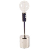Mercana Mooney (17.5"H) Metallic-Silver Metal Shade-less Table Lamp