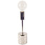 Mercana Mooney (17.5"H) Metallic-Silver Metal Shade-less Table Lamp