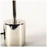 Mercana Mooney (17.5"H) Metallic-Silver Metal Shade-less Table Lamp
