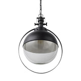 Mercana Leighton II 15x20 Black Metal Spherical Pendant Light
