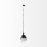 Mercana Leighton II 15x20 Black Metal Spherical Pendant Light