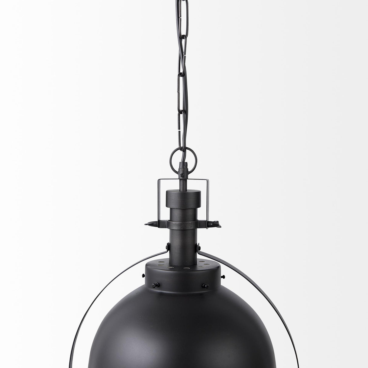 Mercana Leighton II 15x20 Black Metal Spherical Pendant Light
