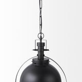 Mercana Leighton II 15x20 Black Metal Spherical Pendant Light