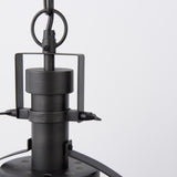 Mercana Leighton II 15x20 Black Metal Spherical Pendant Light