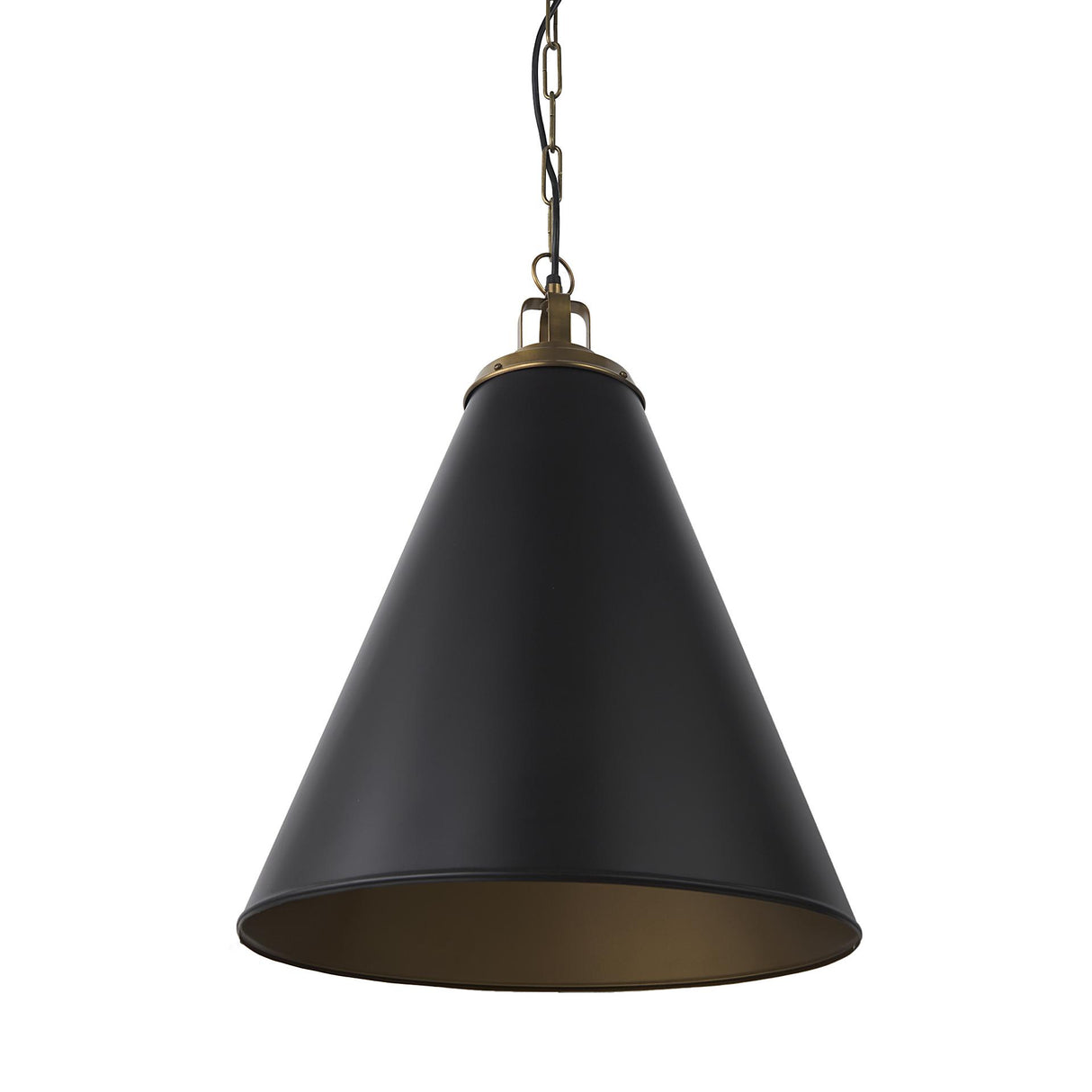 Mercana Fenton 18.0L x 18.0W x 23.0H Black W/Antiqued Gold Accents Pendant Light